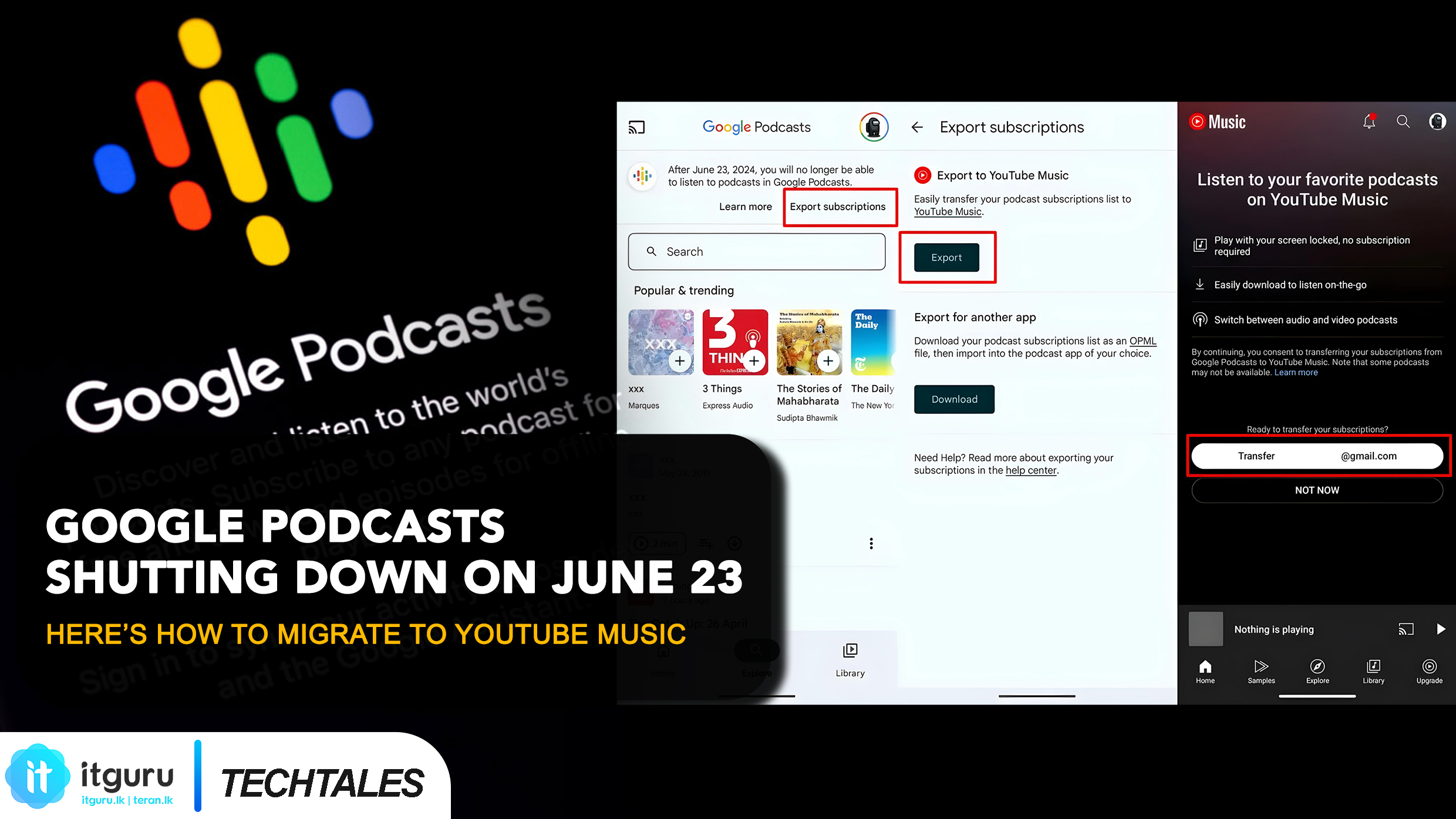 Google Podcasts shutting down on June 23